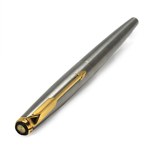 Parker Vintage C. 1979 Falcon Stainless Steel Fountain Pen - Extremely ...