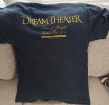 DREAM THEATER TRAIN OF THOUGHT TOUR TEE SHIRT VINTAGE RARE GOLD TICKET MEMBER M.