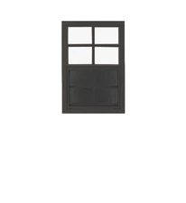 Vertical Slider 12" x 18" Window Black with Tempered Glass