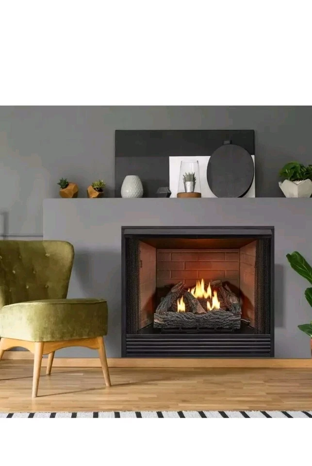 24-inch Vent Free Dual Fuel Gas Log Set - 32,000 BTU with Thermostat Control - Image 3 of 4