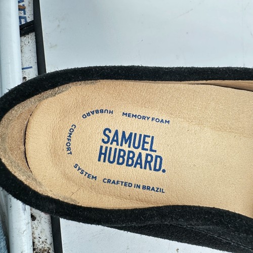 Samuel Hubbard Women Size 7.5 Black Suede Comfort Casual Loafer Flat Shoes - Picture 10 of 12