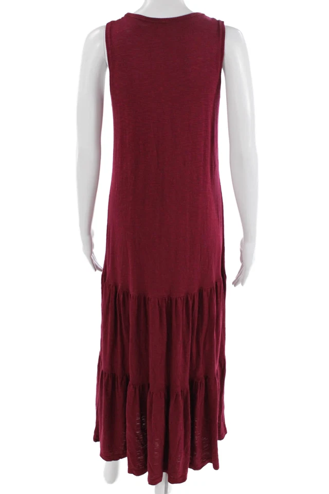 Lilla P Womens Sleeveless Scoop Neck Midi Shift Dress Pink Cotton Size Small + - Image 3 of 4