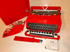 OLIVETTI VALENTINE Schreibmaschine funktionstüchtig mit Koffer neues Farbband und original Handbuch