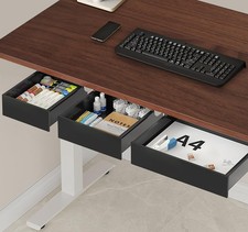 Under Desk Table Drawer Storage Organizer 3 Pack Slide Out Black Large Small