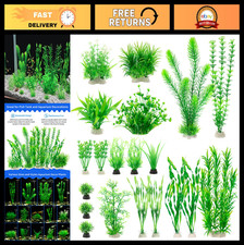 20 Pack Artificial Aquarium Plants for Fish Tank Decorations - Green Aquatic Pla
