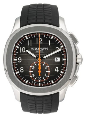 Patek Philippe 5968A Aquanaut Chronograph Black Dial Mens Watch Box Papers