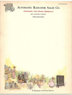 Vintage Automatic Radiator Sales Co. Phila Letterhead w/ Art