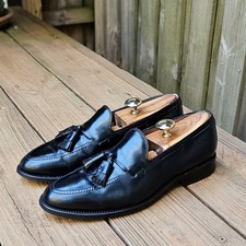 Vintage Allen Edmonds Grayson Tassel Loafers Black Size 9 D Made In USA