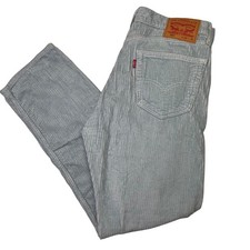 Levi's 505 Corduroy Pants Mens 34x31 Light Blue Straight Leg Classic Fit