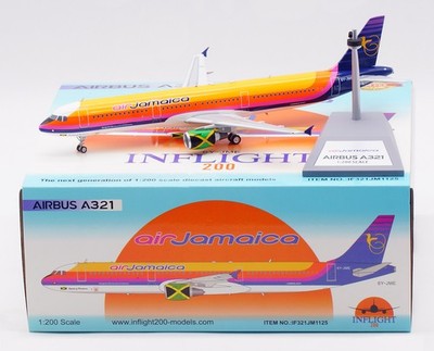 1:200 Inflight Air Jamaica Airbus A321 6Y-JME Retro Livery Diecast Plane Model