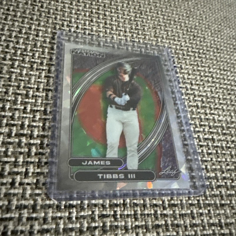2026 Leaf Baseball Nation #91 James Tibbs III Silver Prismatic #/65
