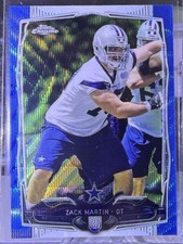 2014 Topps Chrome - Zack Martin #207 Blue Wave Refractor (RC)