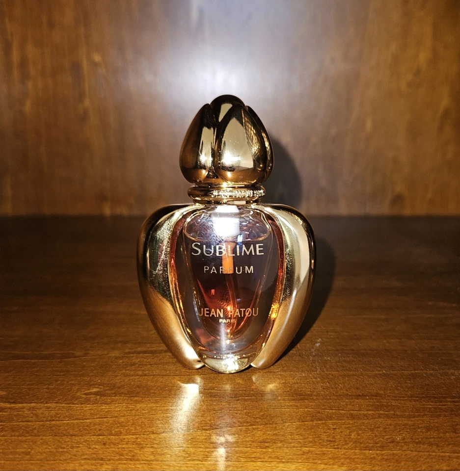 Sublime 香水 JEAN PATOU PARIS 1991 复古 0.25 毫升金色细节罕见难以找到 — 第 2/4 张图片