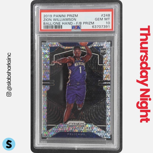 2019 Panini Prizm #248 Zion Williamson Variation Fast Break RC Rookie PSA 10