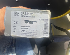 Ray-Ban ORB2132 New Wayfarer Men's Rubber Black Frame Green Tinted Lens