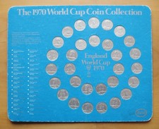Esso 1970 World Cup Coin Collection ENGLAND Blue Board COMPLETE *Good Condition*