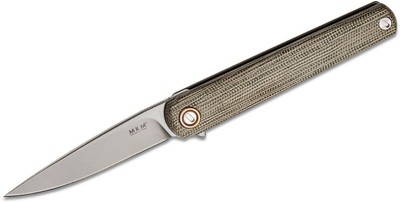 MKM Zieba Flame Executive Flipper Knife Grn Micarta-Titanium Handles MK FL01-GCT