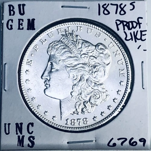 1878 S BU GEM MORGAN SILVER DOLLAR UNC MS+++ U.S. MINT RARE COIN 6769