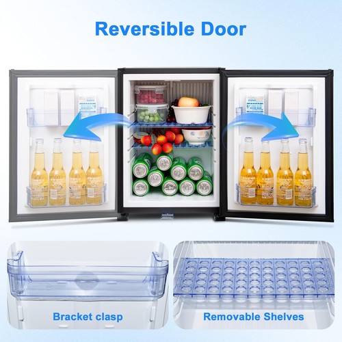 12V / 110V Portable Refrigerator Silent Truck Travel RV AC/DC Fridge ...