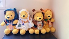4 BUNDLE Disney Tokyo Disney Resort Winnie the Pooh Halloween Plush 2015-2020 
