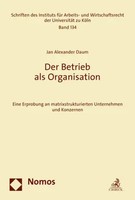 Jan Alexander Daum | Der Betrieb Als Organisation | Taschenbuch | Deutsch (2021)