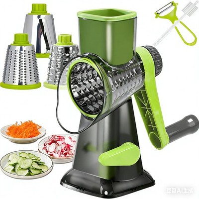 Cheese Grater Rotary Cheese Grater,Versatile Cheese Shredder,Blades for Shred...