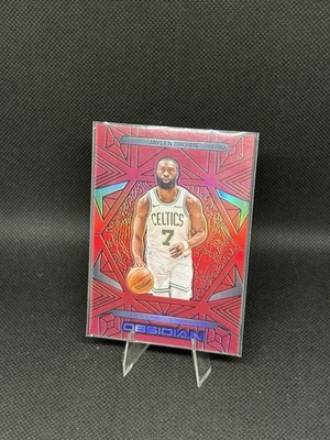 Jaylen Brown 2024-25 Panini Obsidian Red Flood