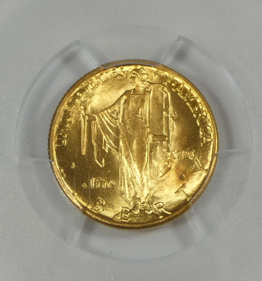 1926 Sesquicentennial of American Independence $2.50 Gold Commem PCGS MS 65 - Image 2 of 4