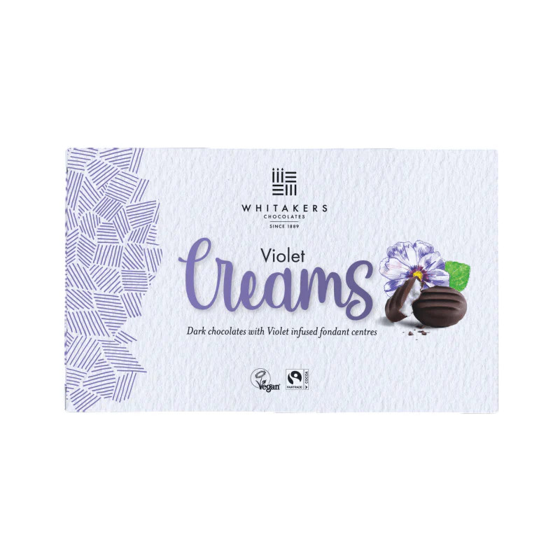 Whitakers Dark Chocolate Violet Fondant Creams 150g