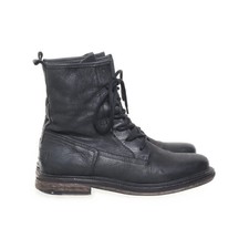 Shabbies Amsterdam, Schnürstiefel, Größe: 38, Schwarz, Leder, Damen #FGu