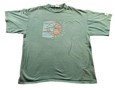 #ad #ad Better World Shirt Mens XL Green Earth Globe Graphic Made in USA Cotton Eco 90s $15.99