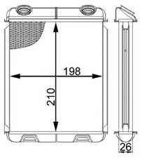 Wärmetauscher Innenraumheizung MAHLE AH 21 000S für LAGUNA RENAULT 2 KG0 BG0 VEL