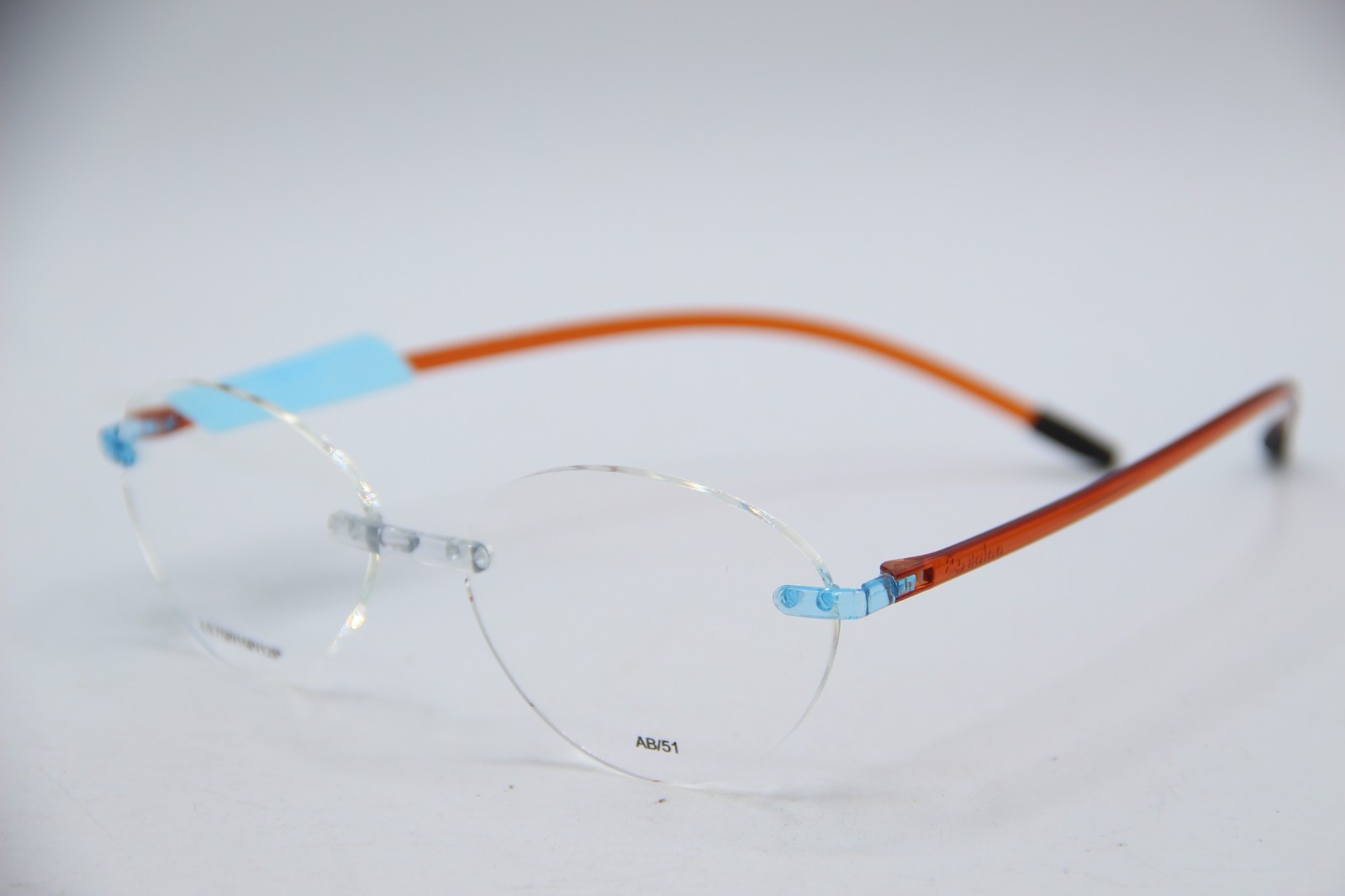 NEW 2.5 ITALEE CRYSTAL ORANGE AUTHENTIC DESIGNER FRAMES EYEGLASSES 50-16