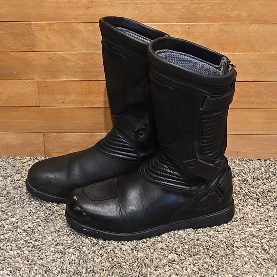 Botas de moto Icon Prep 1000 para hombre talla 9 negras Foto 2 de 4