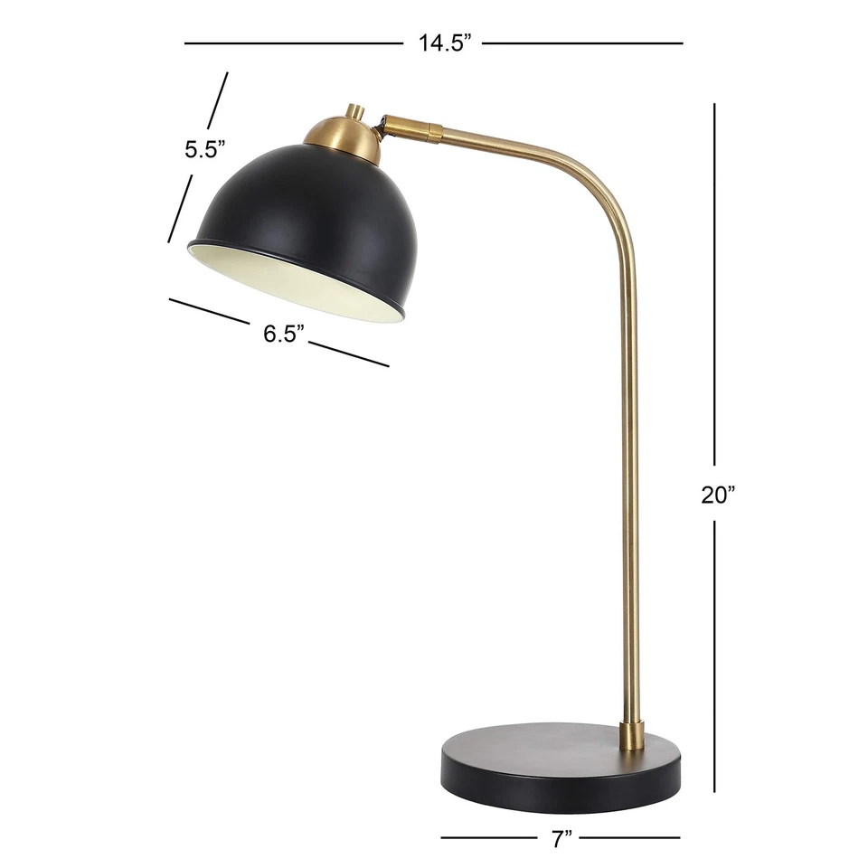 Lighting Collection Bilston Black/ Gold Bedroom Living Room Home Office Desk ... - Image 3 of 4