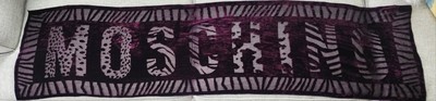 Velvet Italian Scarf Moschino Larioseta Como Burn Out Silk Blend 14x56