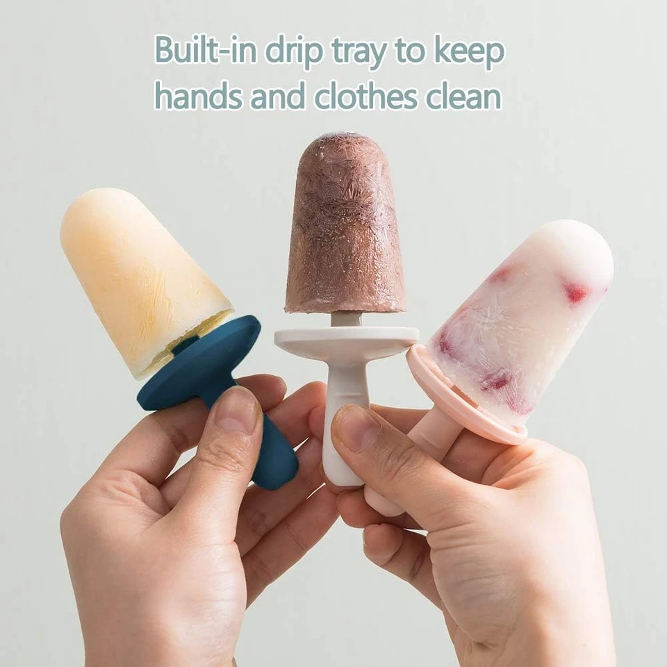 4-Piece Silicone Popsicle Mold Set – Easy Release, Reusable DIY Molds - Image 3 of 4