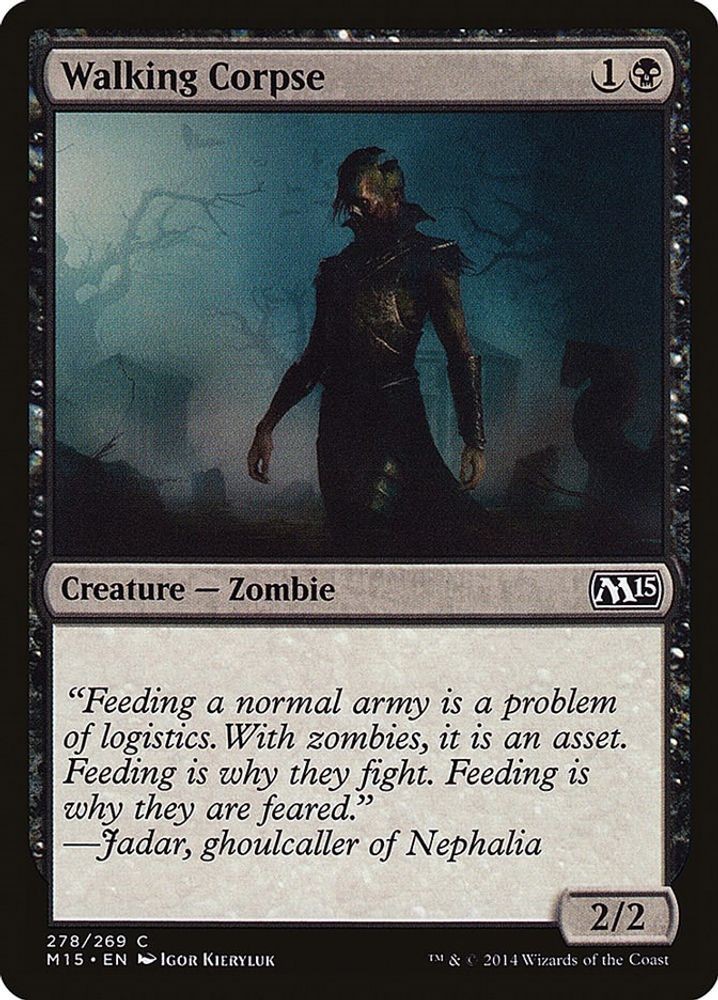 2014 Magic: The Gathering: M15 - Walking Corpse (#278, C, Lightly Played)