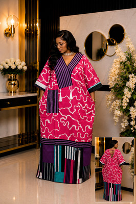 Afrikanisches Print Ankara Bubu Kleid 100% Baumwolle