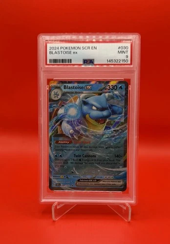 Pokemon S&V Stellar Crown Blastoise EX 30/142 Mint PSA 9 🔥