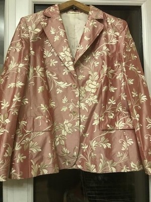 Women Diane Von Furstenberg Beige Silk Blazer 46 / #7FFI