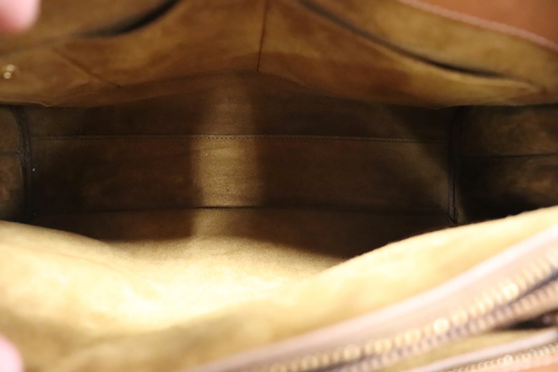 SAINT LAURENT Borsa a tracolla in pelle scamosciata marrone de jour borsa a tracolla