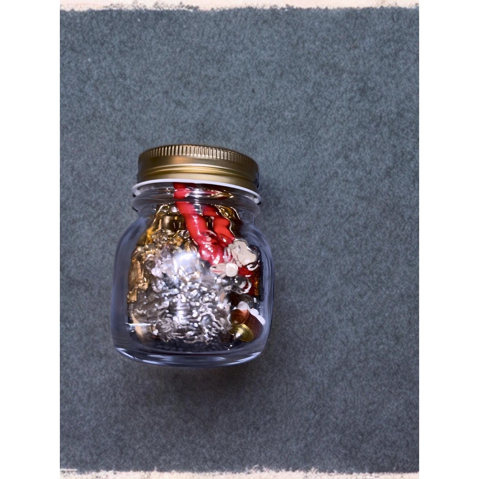 Mini berloques cheios de frasco de vidro exclusivos borboleta contas de coral fabricação de joias - Imagem 3 de 4