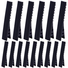 100pcs Metal Alligator Hair Clips Flat Top with Teeth Single Prong Hairpins S...