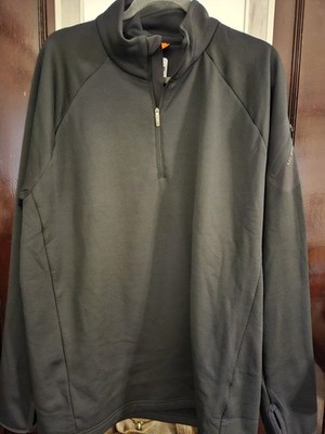 Merrell Mens Black Long Sleeve 1/4 Zip Pullover Waffle Knit Layer Adult XL NWOT