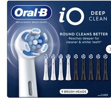 Oral-B iO Deep Clean Replacement Toothbrush Head, 9-count