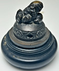 Vintage Japanese Bronze Koro Incense Burner Shishi Komainu Censer Showa Era — photo 2