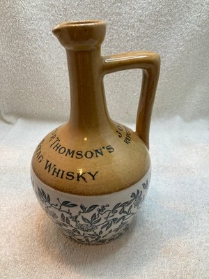 GILMOUR THOMSON'S ROYAL STAG WHISKY STONEWARE JUG - CRACK NEAR  HANDLE BOTTOM