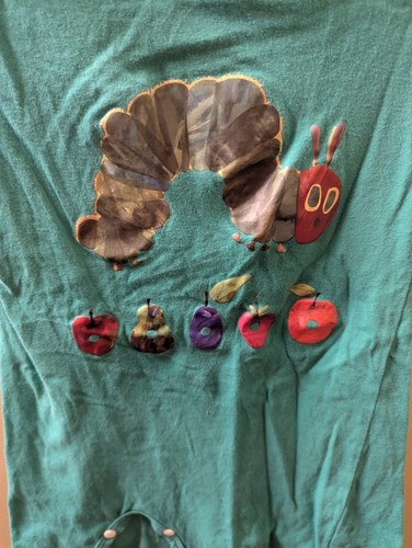 Very hungry caterpillar One Piece Size 18 To 24 Months With Snaps Vintage - Picture 3 of 7