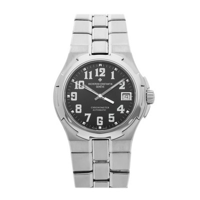 Vacheron Constantin Overseas Date Steel 37mm Black Dial Watch 42042/423A-8890